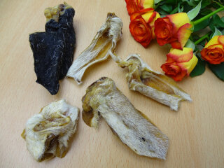 Ziegenohren mit Fell - klein 500g