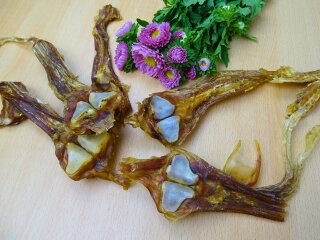 getrocknete Pferdesehnen-Stücke flach